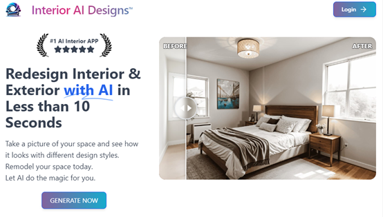 Interior AI Designs Home Page