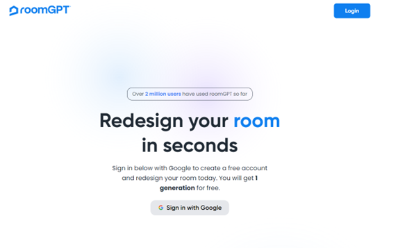 RoomGPT Login Page